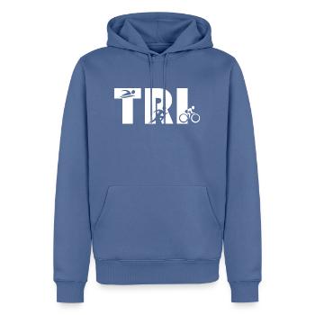 triathlon - Männer Premium Bio Hoodie - Taubenblau - Vorne - Nico (187cm)
