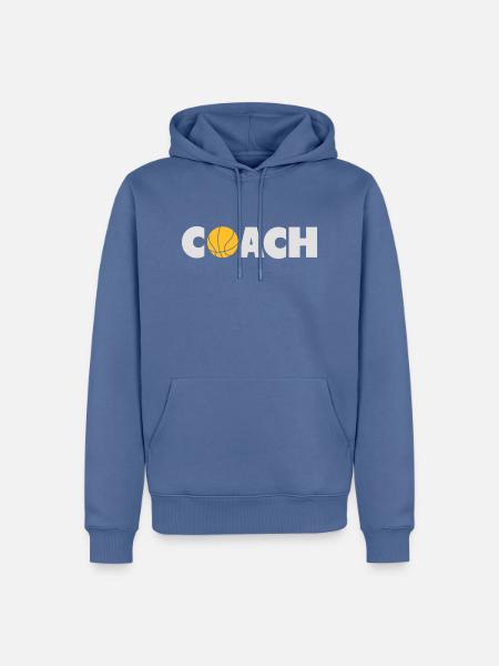 basketball Coach - Männer Premium Bio Hoodie - Taubenblau