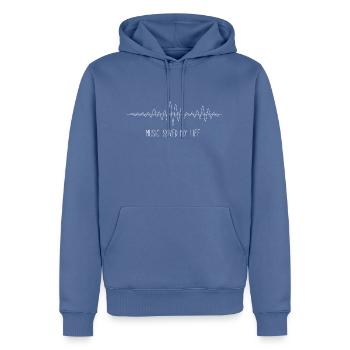 Music Saved My Life - Männer Premium Bio Hoodie - Taubenblau - Vorne - Nico (187cm)