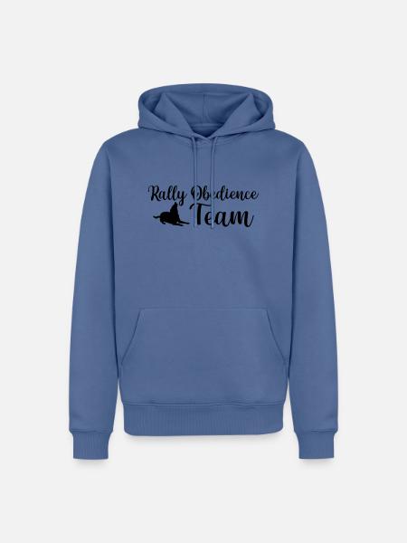 Rally obedience dog sport - Men’s Premium Organic Hoodie - stone blue