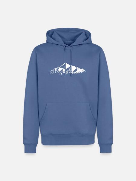 Berge - Männer Premium Bio Hoodie - Taubenblau