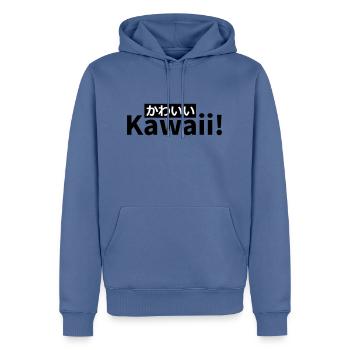 Kawaii / ''Süß'' auf Japanisch - Männer Premium Bio Hoodie - Taubenblau - Vorne - Nico (187cm)