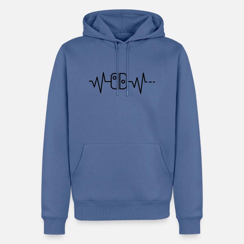 Herzschlag Gaming Switch Controller Gamer Mario - Männer Premium Bio Hoodie - Taubenblau