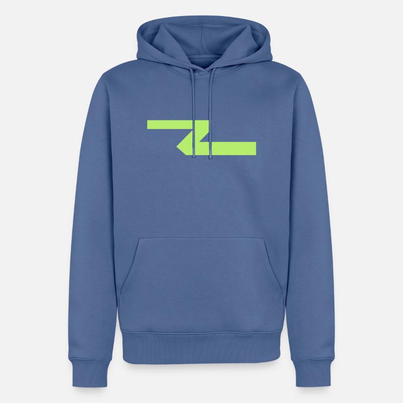 strich - Männer Premium Bio Hoodie - Taubenblau