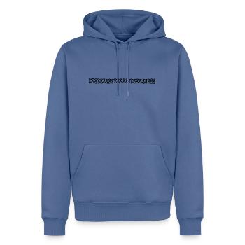 Bordure celtique couleur personnalisable nodule cadeau - Sweat à capuche Premium bio Homme - bleu pigeon - Devant - Nico (187cm)