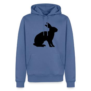 Kaninchen - Männer Premium Bio Hoodie - Taubenblau - Vorne - Nico (187cm)