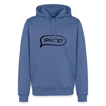 Spritzer? - Männer Premium Bio Hoodie - Taubenblau - Vorne - Nico (187cm)