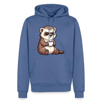 Frettchen Frettchenhalter Frettchenbesitzer - Männer Premium Bio Hoodie - Taubenblau - Vorne - Nico (187cm)