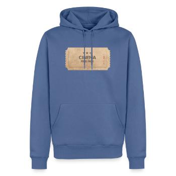 Kino Ticket Cinema Movie Free Pass - Männer Premium Bio Hoodie - Taubenblau - Vorne - Nico (187cm)