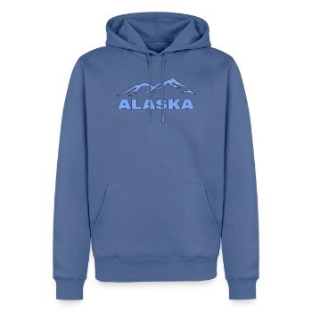 ALASKA - Männer Premium Bio Hoodie - Taubenblau - Vorne - Nico (187cm)