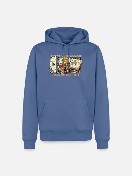 Statiker Spruch T-Shirt Bewehrung Bauingenieur - Männer Premium Bio Hoodie - Taubenblau