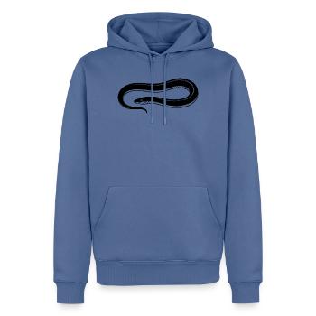 Aal angeln Geschenk für Nachtangler & Fischer  - Männer Premium Bio Hoodie - Taubenblau - Vorne - Nico (187cm)