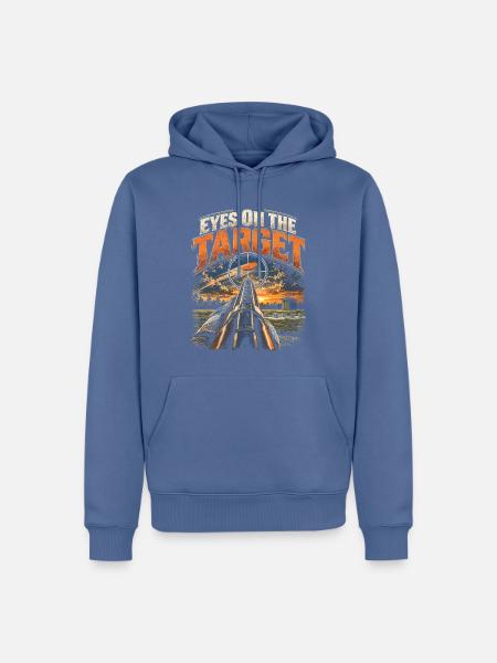 Tontaubenschießen Eyes On The Target - Männer Premium Bio Hoodie - Taubenblau