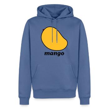 mango - Men’s Premium Organic Hoodie - stone blue - Front - Nico (187cm)