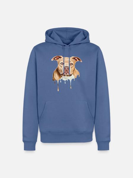 Bully Art American Bully Exotic Bully - Männer Premium Bio Hoodie - Taubenblau