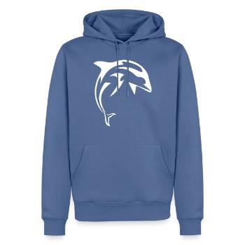 Dolphin dolphins - Men’s Premium Organic Hoodie - stone blue - Front - Nico (187cm)