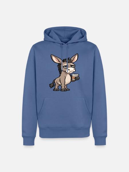 Esel Eselchen Eselhalter Muli Langohresel Muli - Männer Premium Bio Hoodie - Taubenblau