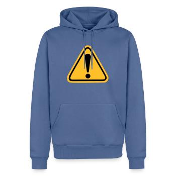 Ausrufezeichen - Männer Premium Bio Hoodie - Taubenblau - Vorne - Nico (187cm)