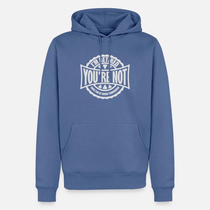 have fun at work - Männer Premium Bio Hoodie - Taubenblau