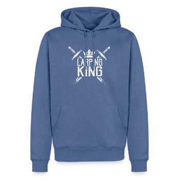Citation de jeu de rôle pour Larper et Larp - Sweat à capuche Premium bio Homme - bleu pigeon - Devant - Nico (187cm)