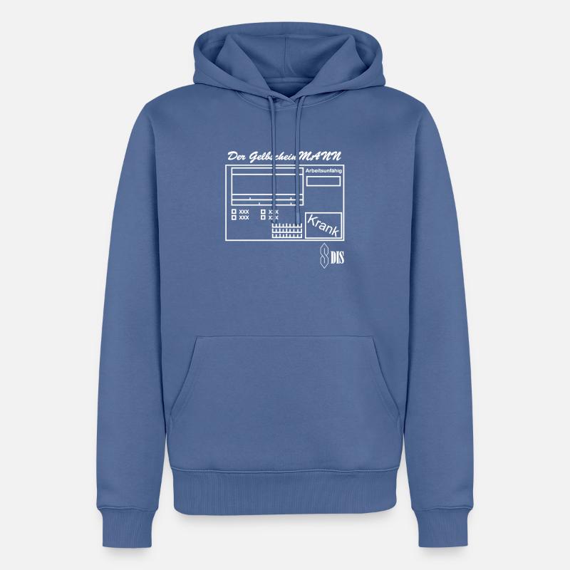 Der GelbscheinMANN - Männer Premium Bio Hoodie - Taubenblau