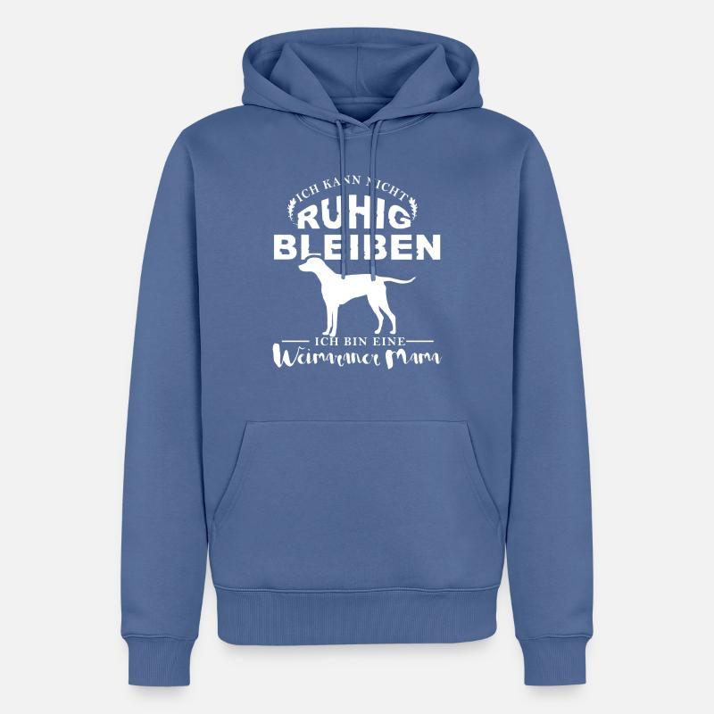Weimaraner Mama - Männer Premium Bio Hoodie - Taubenblau