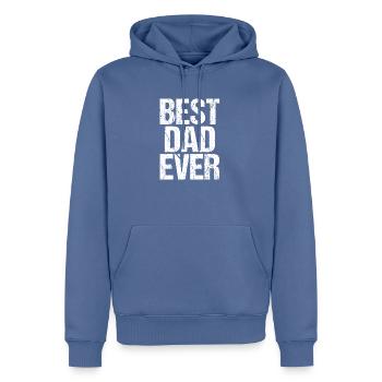 Best Dad Ever - Men’s Premium Organic Hoodie - stone blue - Front - Nico (187cm)