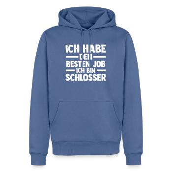 Schlosserei Schweisser Metallbauer Schlosser - Männer Premium Bio Hoodie - Taubenblau - Vorne - Nico (187cm)