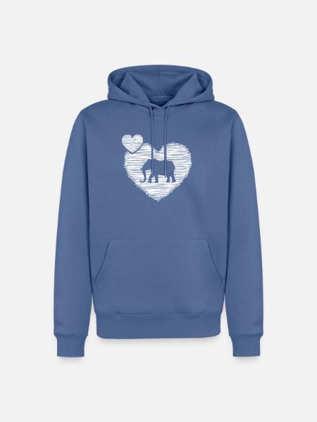Elefant Dickhäuter Afrika Safari Elefantenpflege - Männer Premium Bio Hoodie - Taubenblau