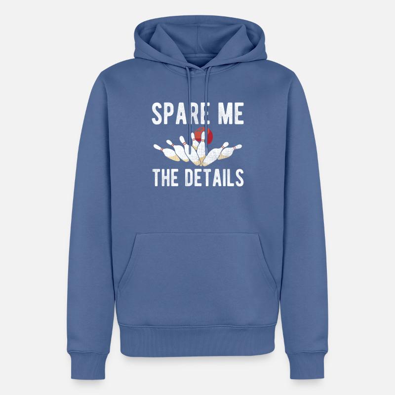 Bowling - Männer Premium Bio Hoodie - Taubenblau