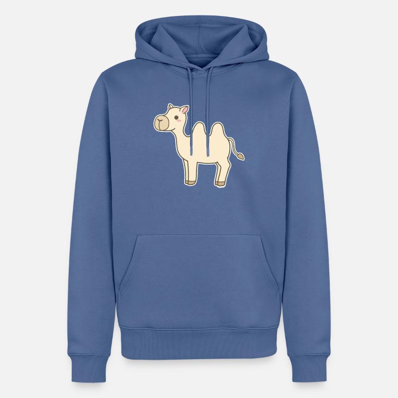Kamel - Männer Premium Bio Hoodie - Taubenblau