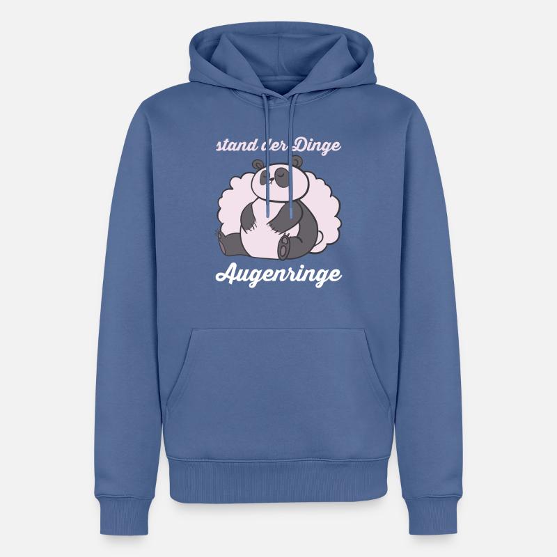 Panda - Männer Premium Bio Hoodie - Taubenblau