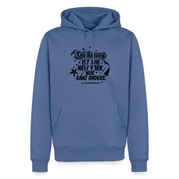 Spiekeroog - Männer Premium Bio Hoodie - Taubenblau - Vorne - Nico (187cm)