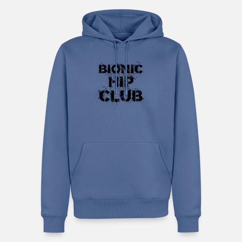 Bionic Hip Genesung Hüftgelenk Operation - Männer Premium Bio Hoodie - Taubenblau
