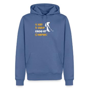 Croquet - présent pour les hommes et les femmes - Sweat à capuche Premium bio Homme - bleu pigeon - Devant - Nico (187cm)