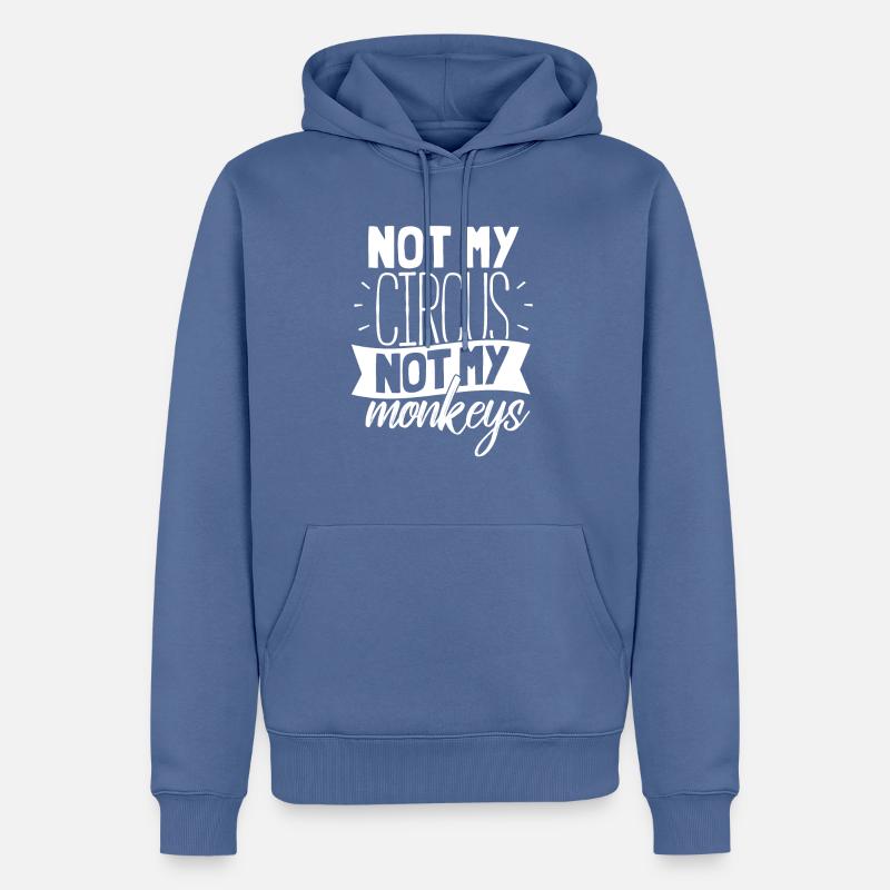 Cirque Monkey Business Gift CEO - Sweat à capuche Premium bio Homme - bleu pigeon