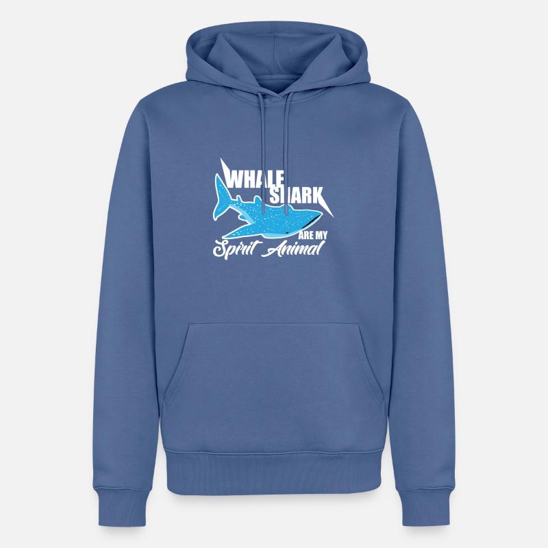 Whale Shark - Sweat à capuche Premium bio Homme - bleu pigeon