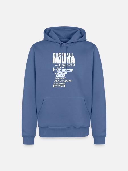 Fussballmama - Männer Premium Bio Hoodie - Taubenblau