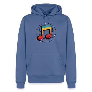 Retro Musiknote Musiker Band Oper Geschenk - Männer Premium Bio Hoodie - Taubenblau - Vorne - Nico (187cm)