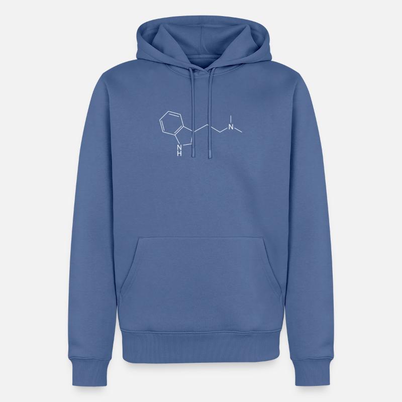 DMT Molekül Ayahuasca Dimethyltrypthamin - Männer Premium Bio Hoodie - Taubenblau