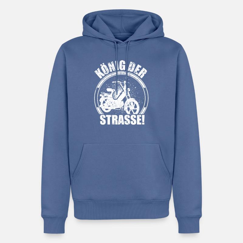 Mofa Moped Mofafahrer Geschenk - Männer Premium Bio Hoodie - Taubenblau