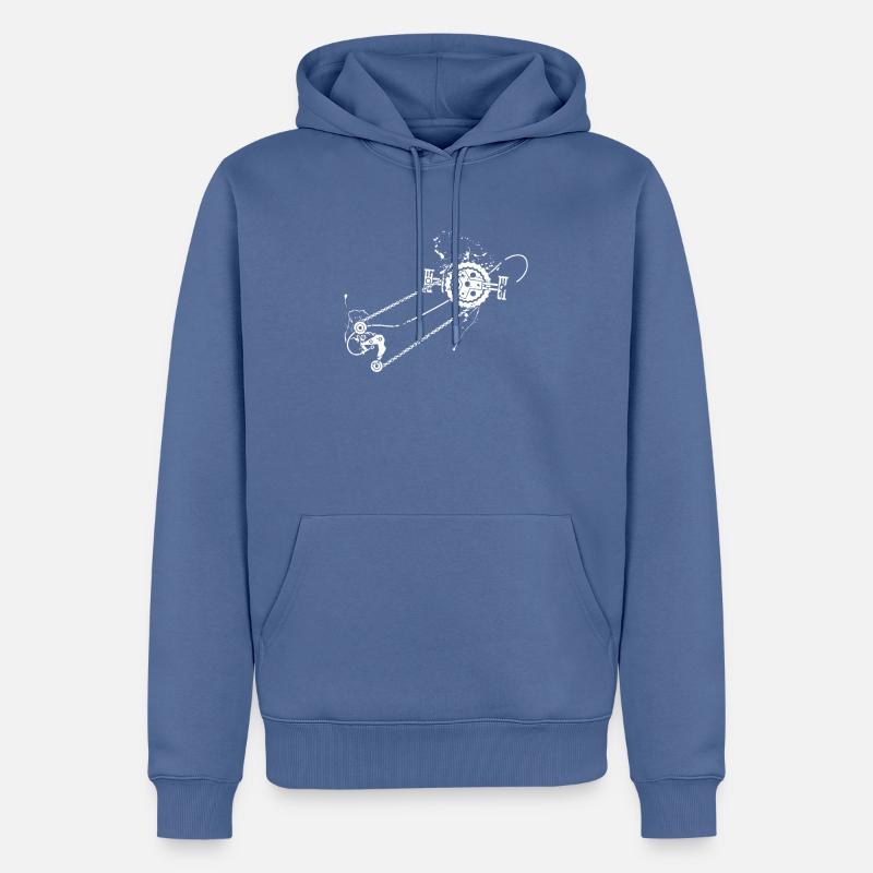 Mountainbiker Geschenkidee - Männer Premium Bio Hoodie - Taubenblau