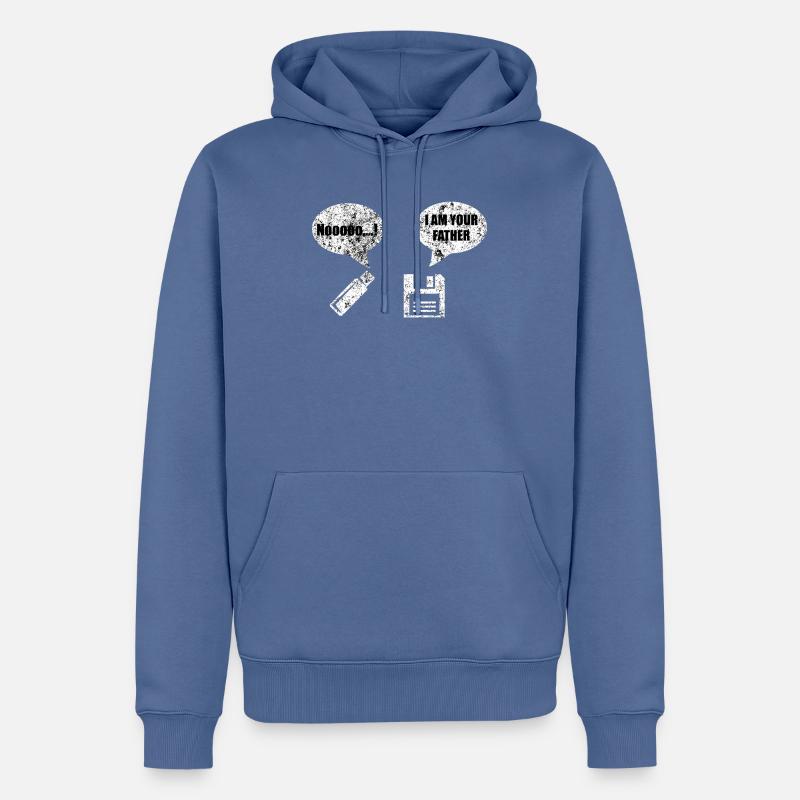 IT Informatik Technik Techniker Witz Spruch Lustig - Männer Premium Bio Hoodie - Taubenblau