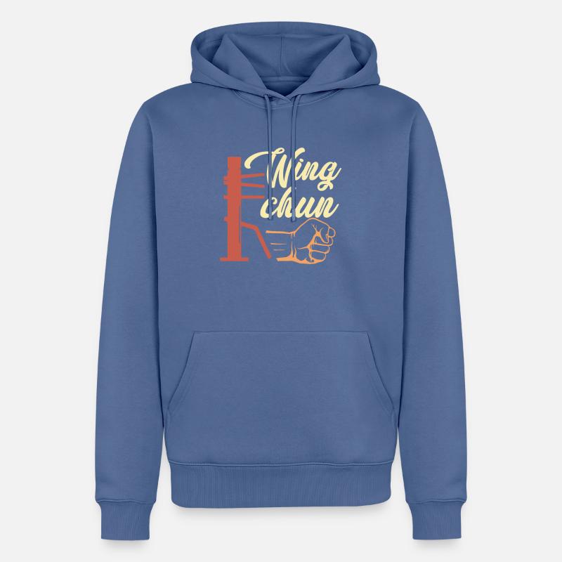 Wing Chun Geschenk - Männer Premium Bio Hoodie - Taubenblau