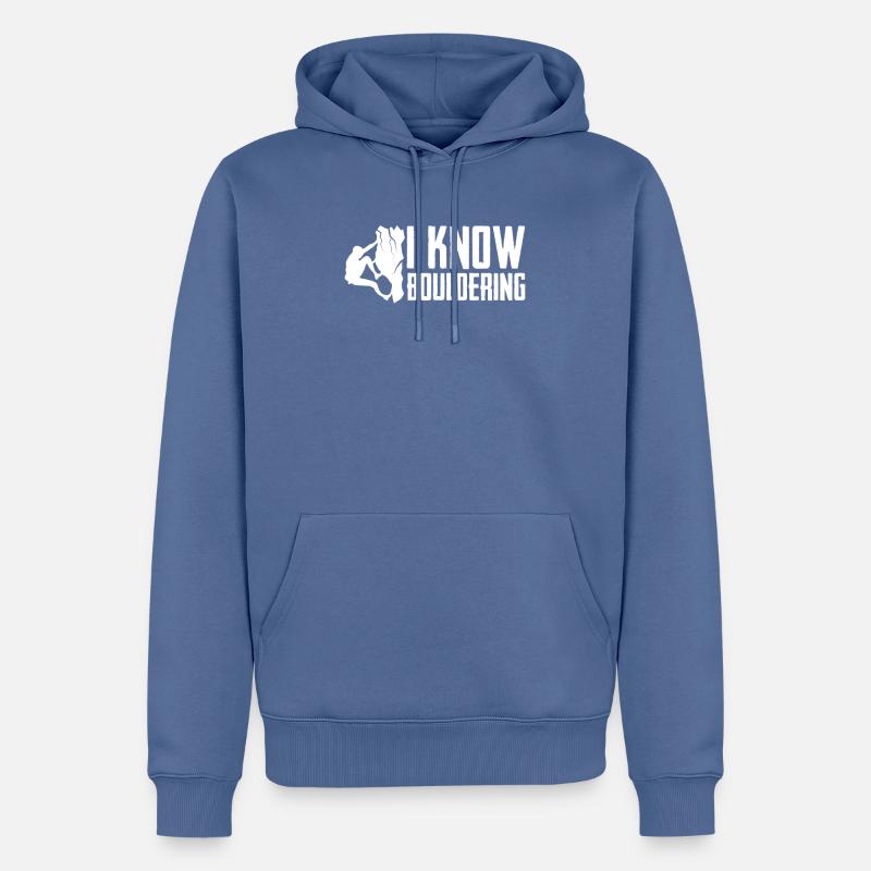 Bloc - Sweat à capuche Premium bio Homme - bleu pigeon