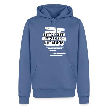 hippie humor flower power joke peace for paris - Männer Premium Bio Hoodie - Taubenblau - Vorne - Nico (187cm)