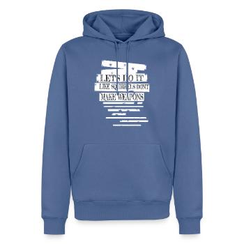 awesome flower power jokes child bird bday - Männer Premium Bio Hoodie - Taubenblau - Vorne - Nico (187cm)