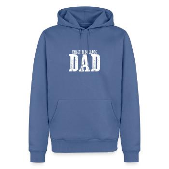 Deutsch Bulldog Papa - Sweat à capuche Premium bio Homme - bleu pigeon - Devant - Nico (187cm)