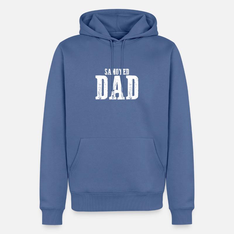 Samoyed Dad - Männer Premium Bio Hoodie - Taubenblau