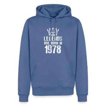 1978 legends born in - Männer Premium Bio Hoodie - Taubenblau - Vorne - Nico (187cm)